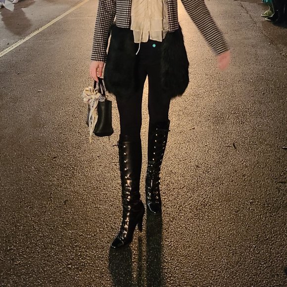 Michael Kors Lace Up Boots 8M - Picture 2 of 9